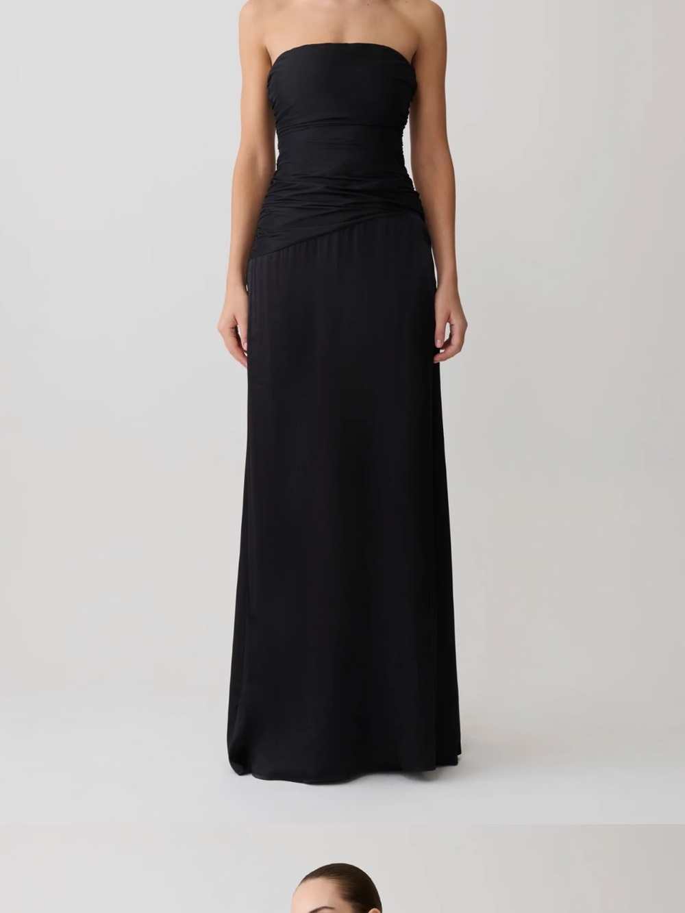Meshki Strapless Taffeta maxi dress